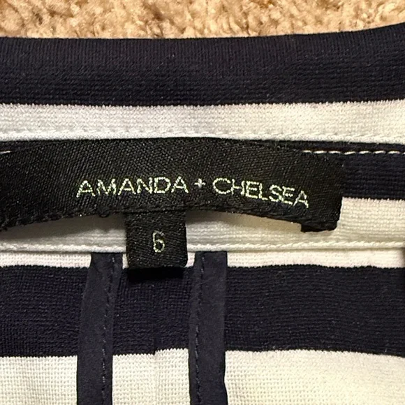 Amanda & Chelsea Navy and White Striped Blazer - Picture 2 of 11